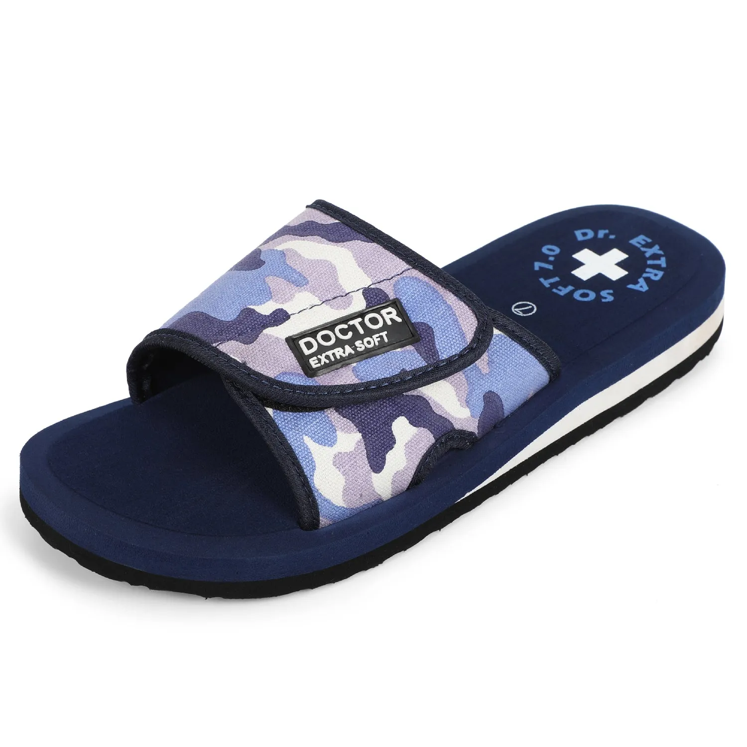 DOCTOR EXTRA SOFT D-53 Camo Ortho Care  Adjustable Strap Super Comfort Dr.Sliders Flipflops & Camouflaged House Slippers for Men’s and Boy’s Slides