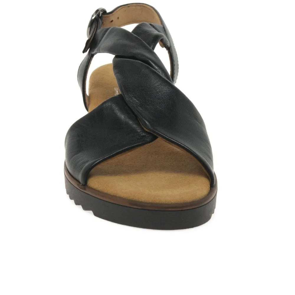 Gabor Twist Front Sandal Black