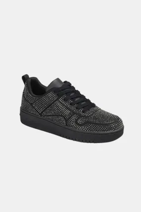 Rhinestone Platform Flat Sneakers